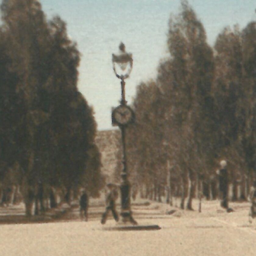 Affiche d'une vue ancienne de Marrakech - Rond point central au Guéliz - 1911 - reproduction thumbnail 4