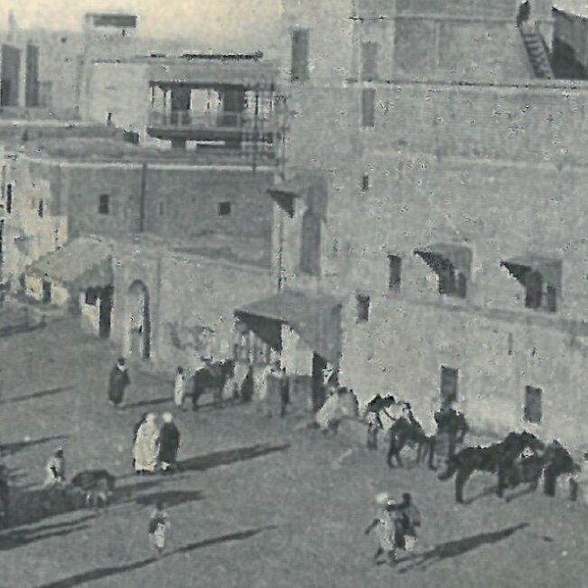 Affiche d'une vue ancienne de Marrakech - Place Jemaa el Fna - vers 1920 - reproduction thumbnail 3