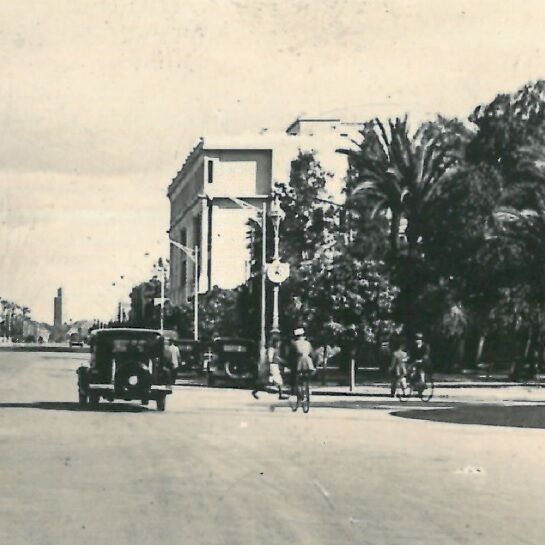 Affiche d'une vue ancienne de Marrakech - Avenue Mangin (Mohammed V) - vers 1940 - reproduction thumbnail 3