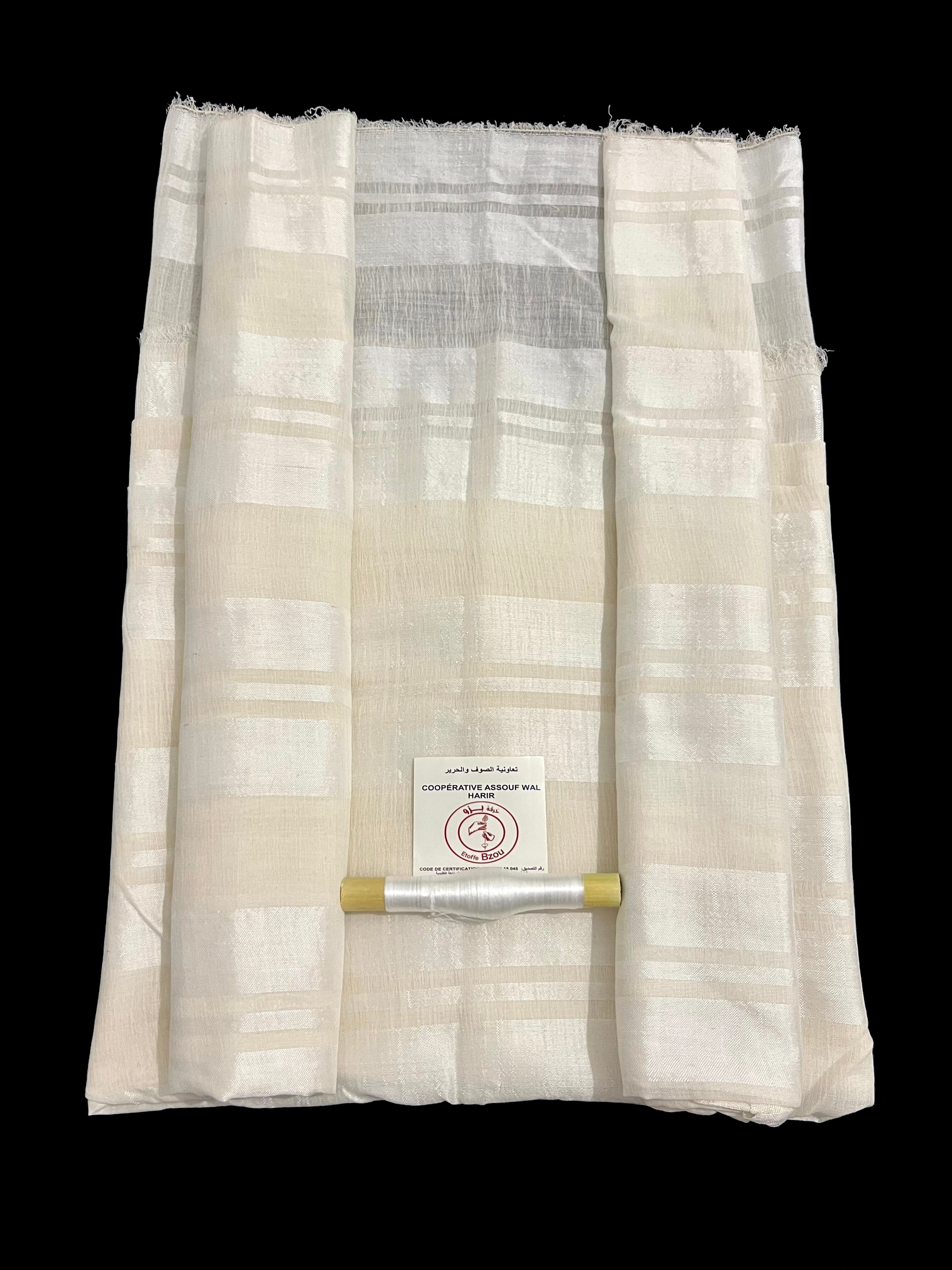 Tissu Bzioui en laine et soie 