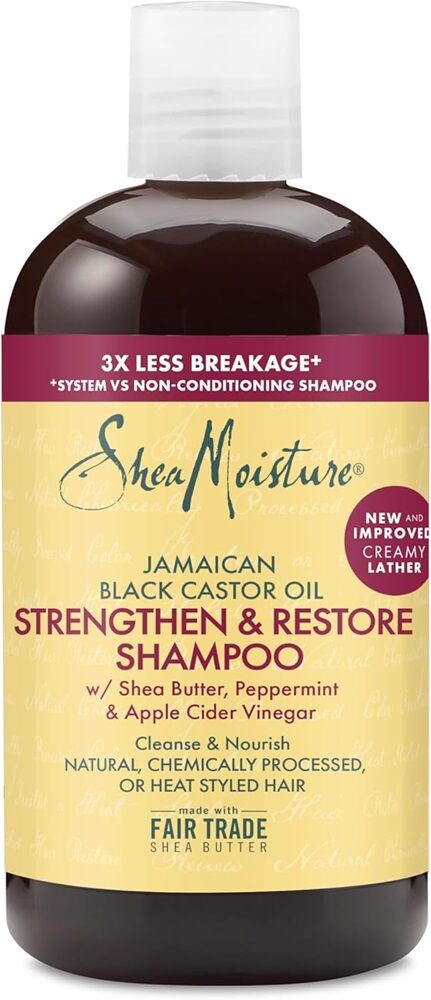 Shea Moisture Shampooing Fortifiant et Réparateur, Huile de Ricin Noire Jamaïcaine - 384ml thumbnail 1