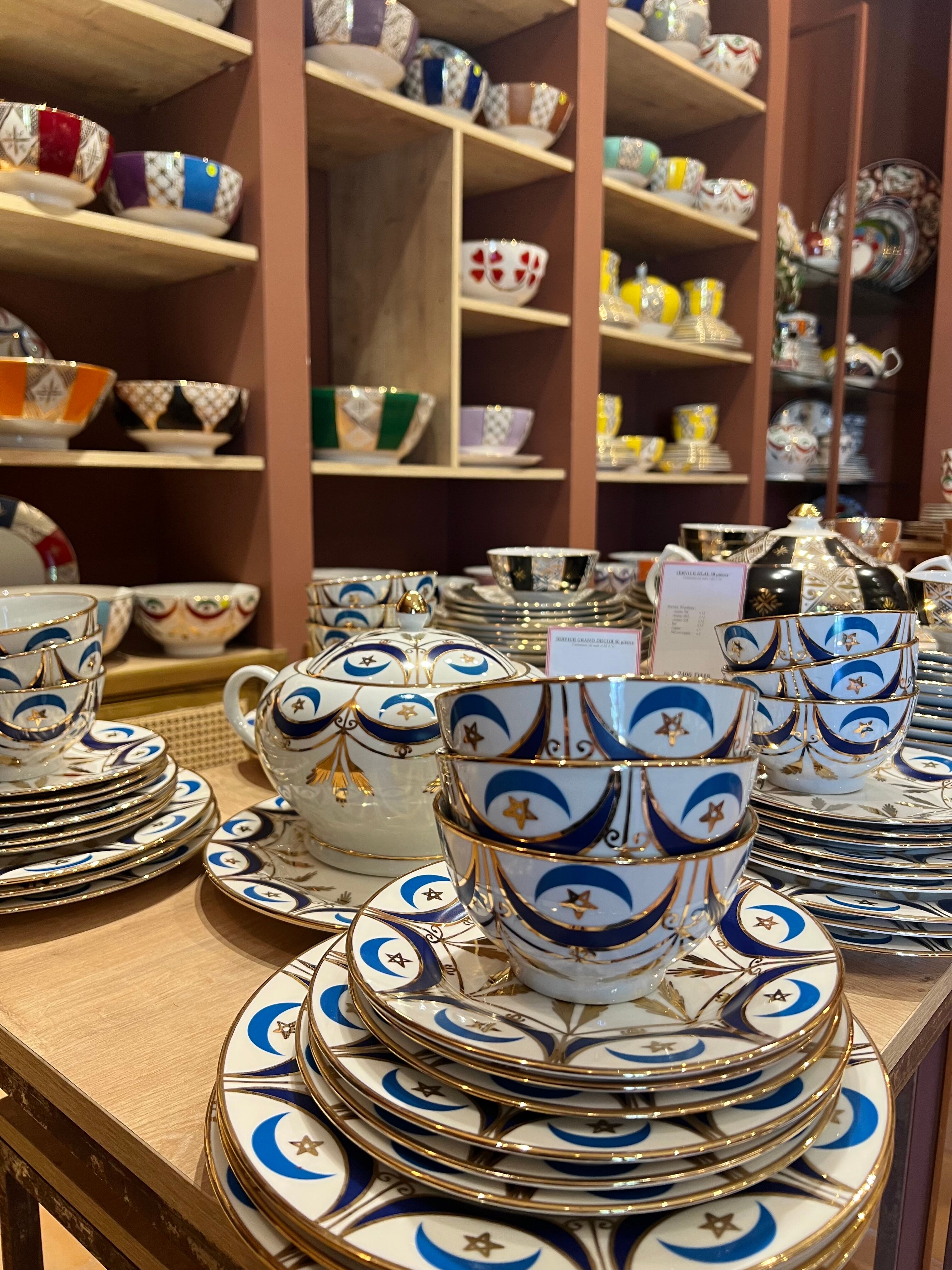 Service 50 pièces « Nejma & Hlal » bleu 