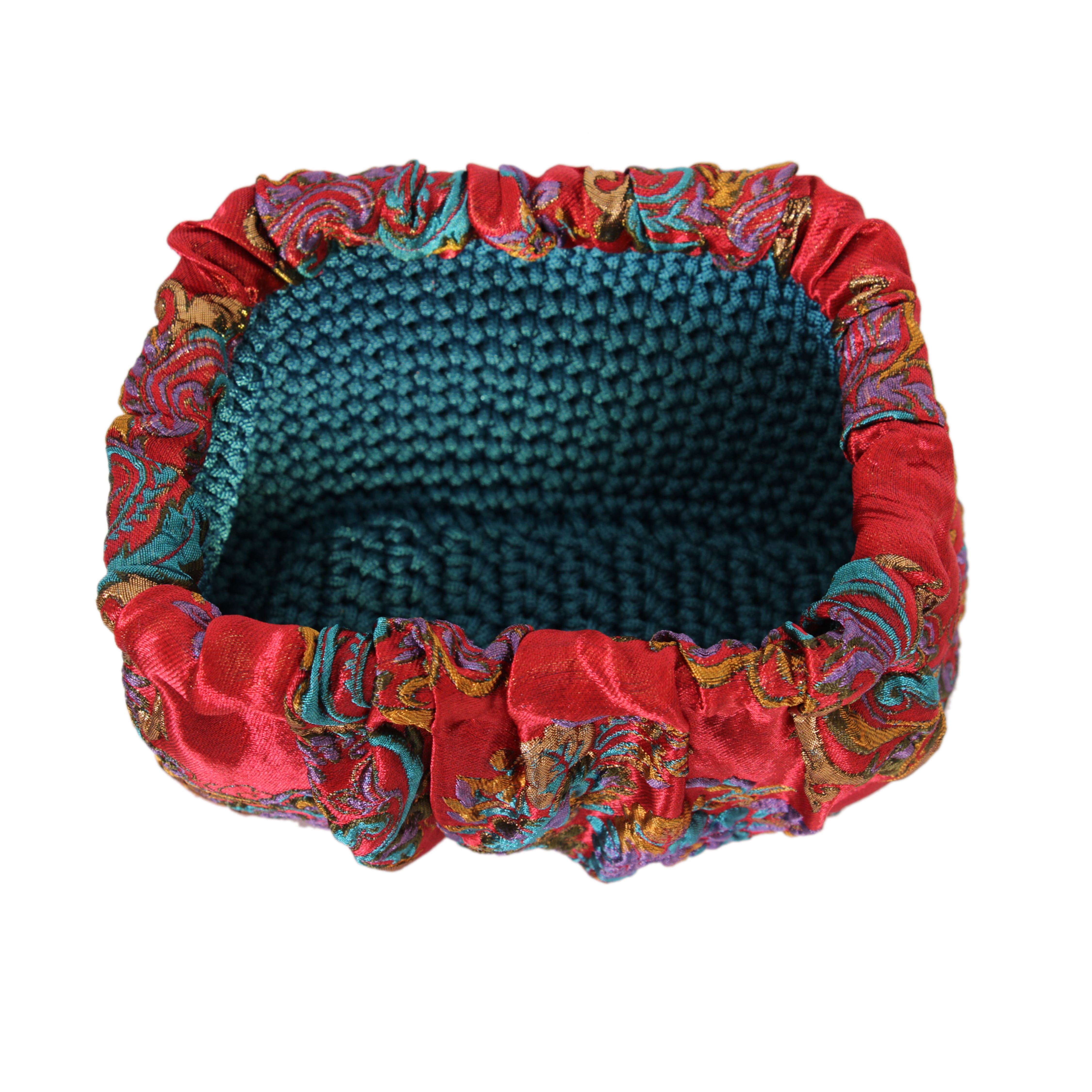 Sac en brocart rouge