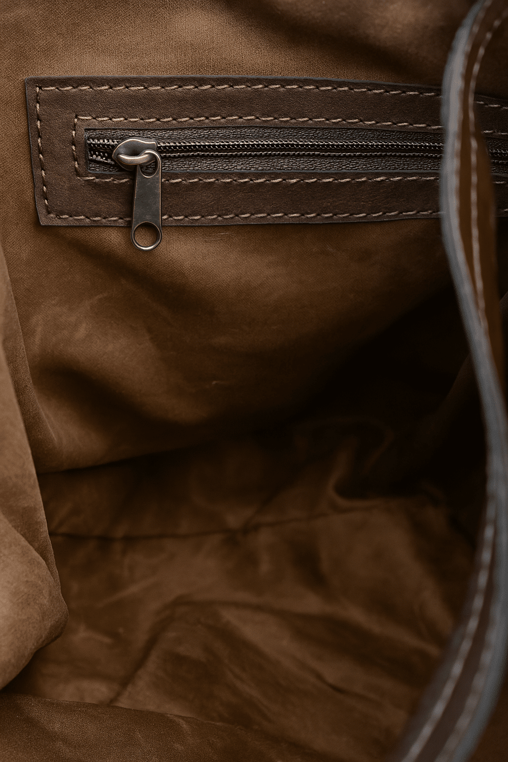 Fourre-tout en cuir tissé camel Tan thumbnail 3