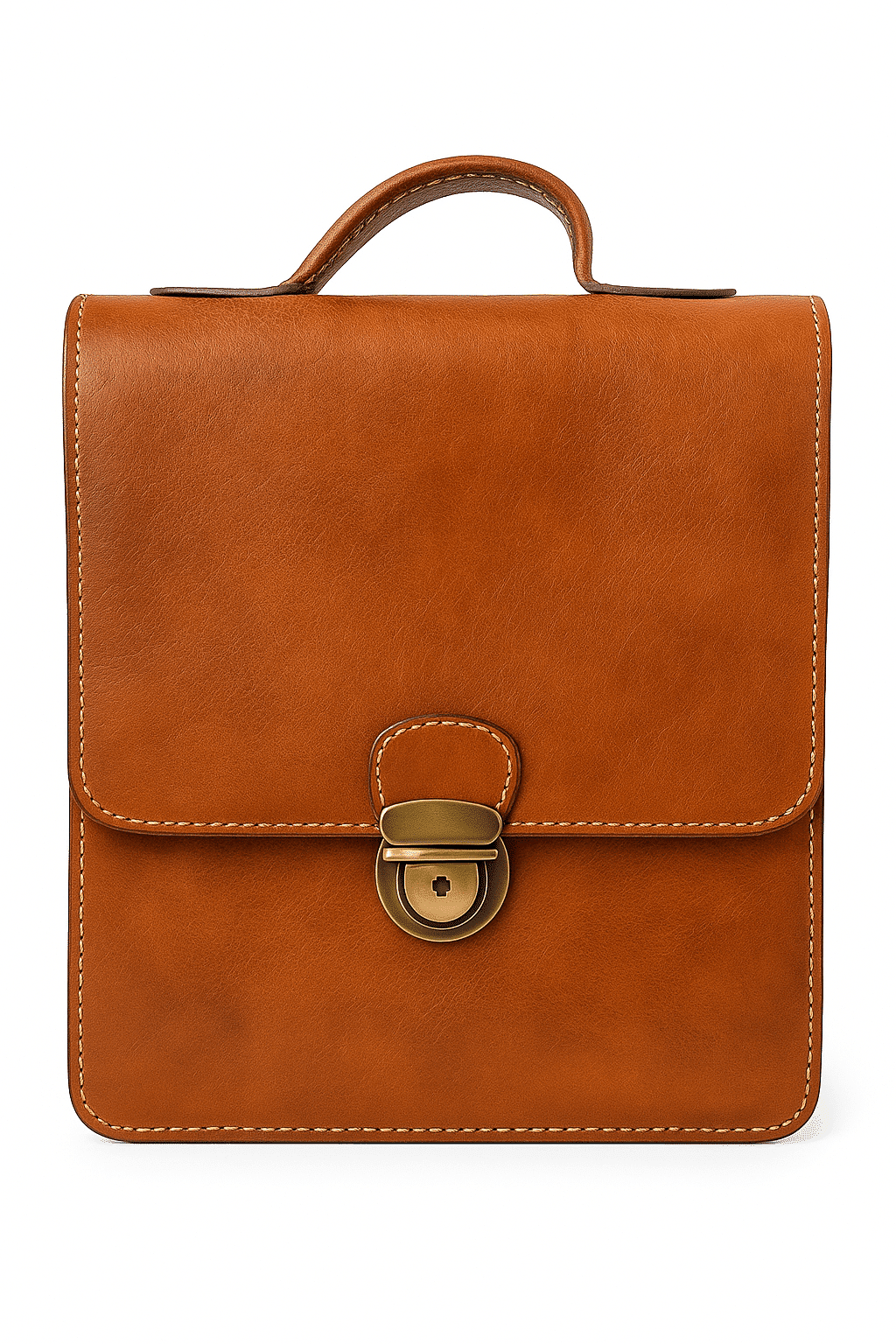 Sacoche en cuir Tan - Handmade Moroccan Briefcase Style