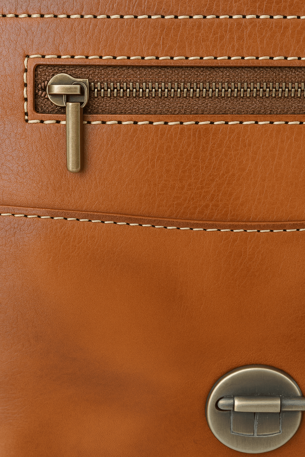 Sacoche en cuir Tan - Handmade Moroccan Briefcase Style