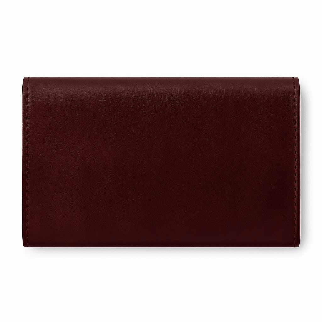 Portefeuille en cuir marocain bordeaux foncé – Sac à main en cuir pour femme
