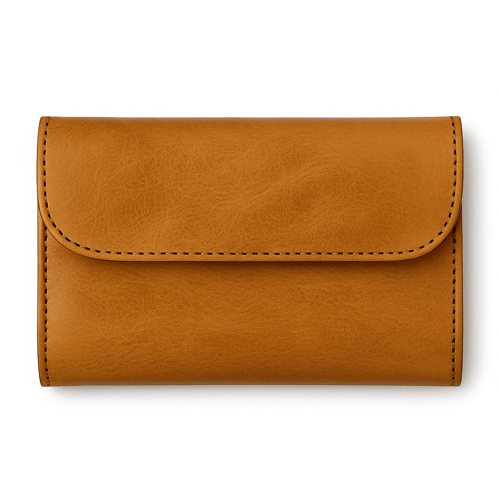 Porte-monnaie en cuir bronzé – Portefeuille en cuir marocain fait à la main