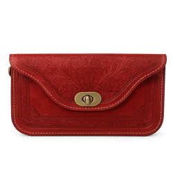 Sac En Cuir – Pochette Marocaine Fabriquée À La Main Avec Serrure Tournante En Laiton