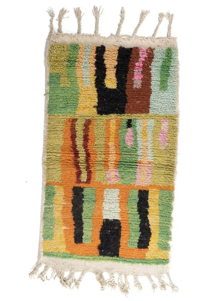 Tapis marocain abstrait - Terreux et bohème