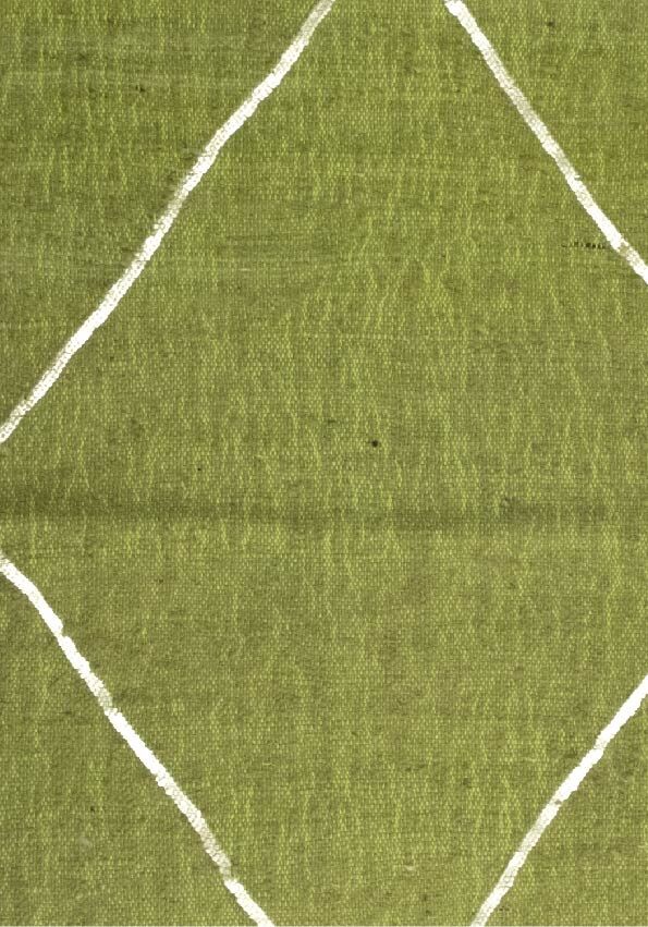 Tapis marocain vert olive - motifs géométriques tissés à la main