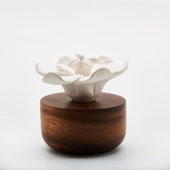 JASMIN DORIENT BLANC- DIFFUSEUR EN BOIS ET PORCELAINE POUR INTÉRIEUR