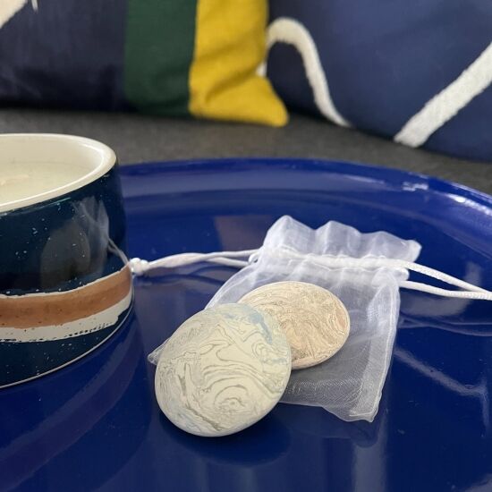 GALET MARBRÉ | DIFFUSEUR DE PARFUM EN ARGILE NATURELLE