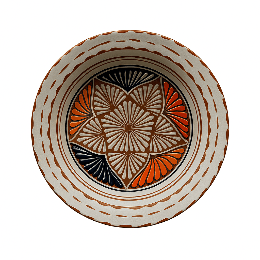 Assiette en céramique marocaine peinte à la main