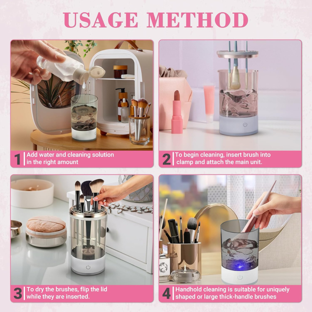 Makeup Brush Cleaner – Nettoyant Électrique pour Pinceaux de Maquillage
