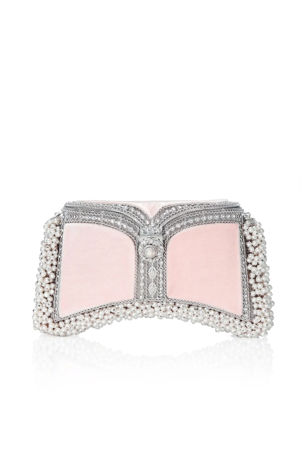 Zeenat Pearl Purse-Champagne Pink