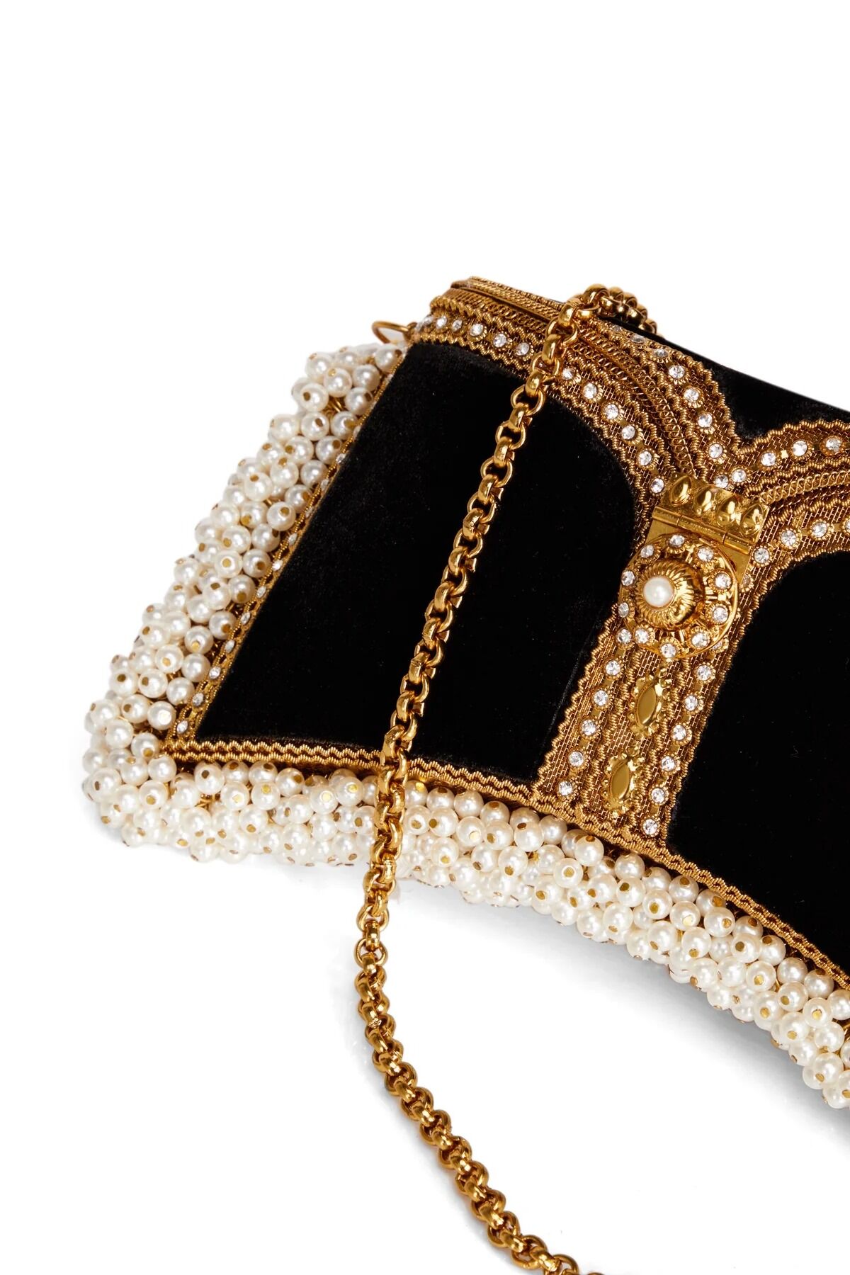 Zeenat Pearl Purse -Cocktail Black