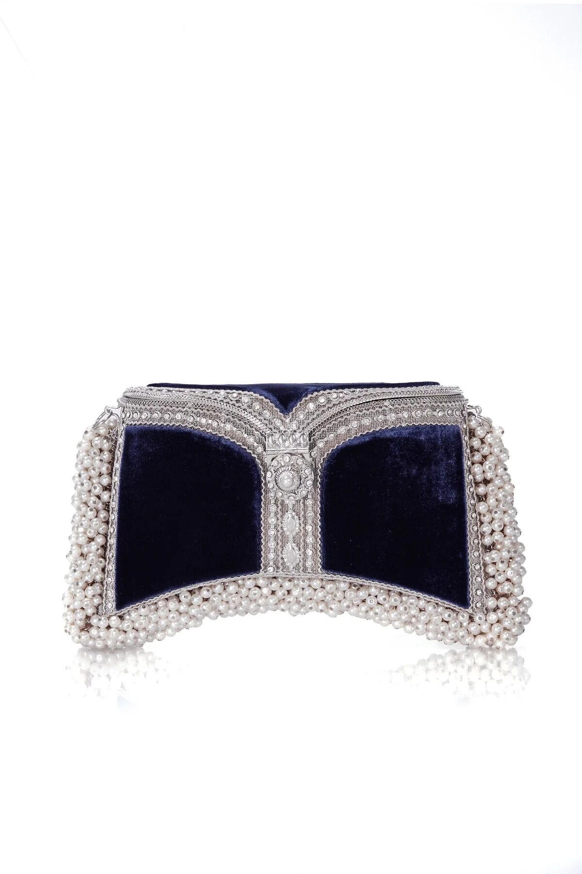 Zeenat Pearl Purse -Midnight Blue