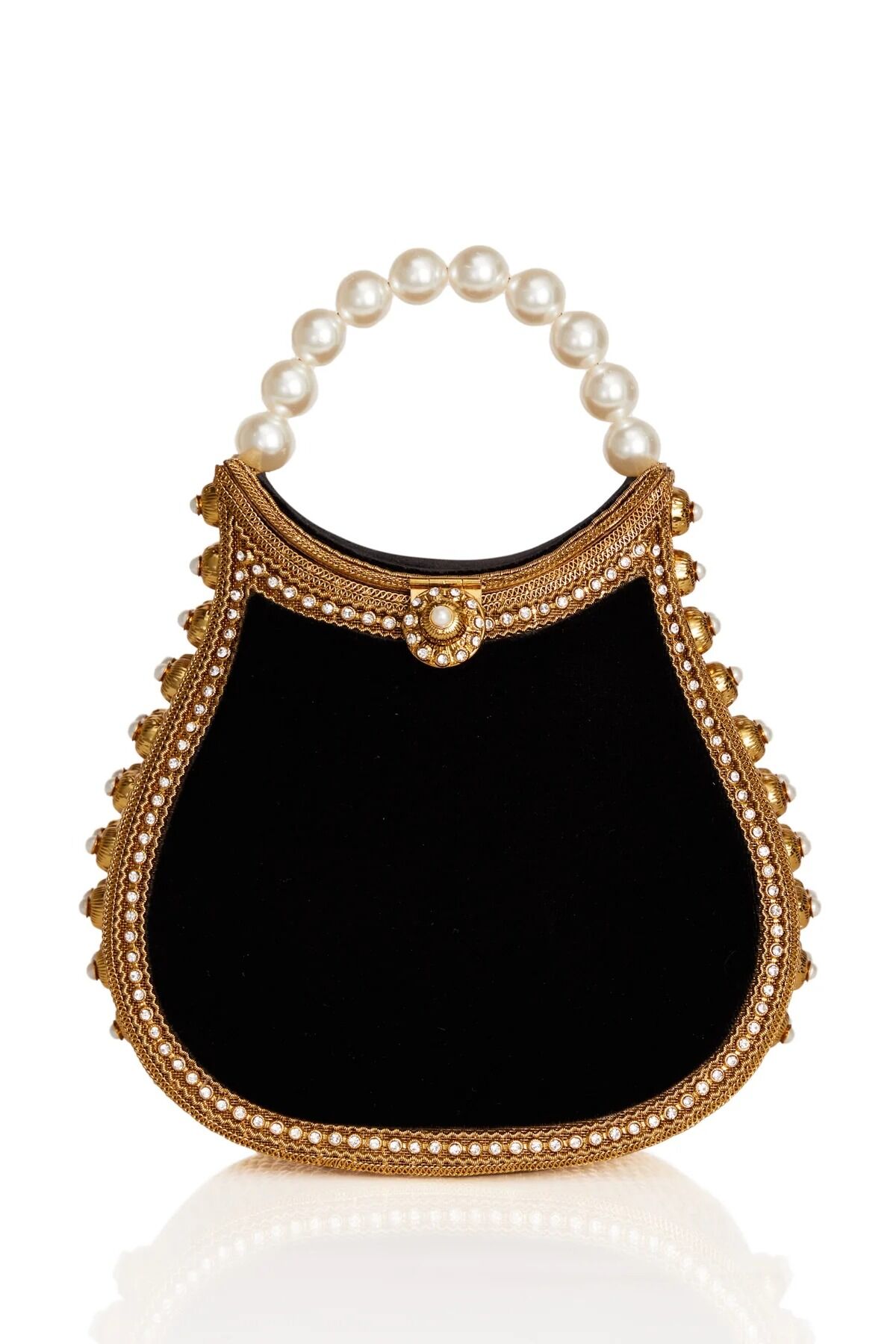 Nimmi Pearl Purse -Cocktail Black