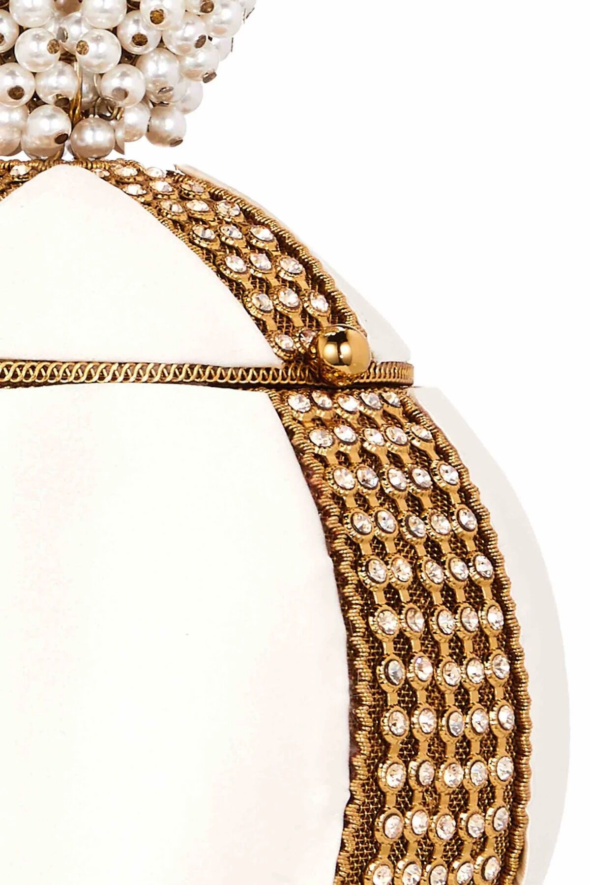 Babi Jewel Sparkling Champagne Pearl Bracelet -Bridal -Gold & Off-White