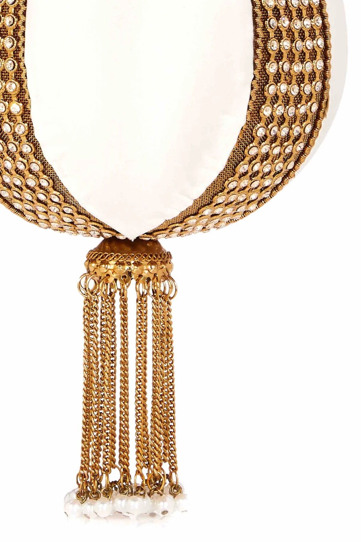 Babi Jewel Sparkling Champagne Pearl Bracelet -Bridal -Gold & Off-White thumbnail 3