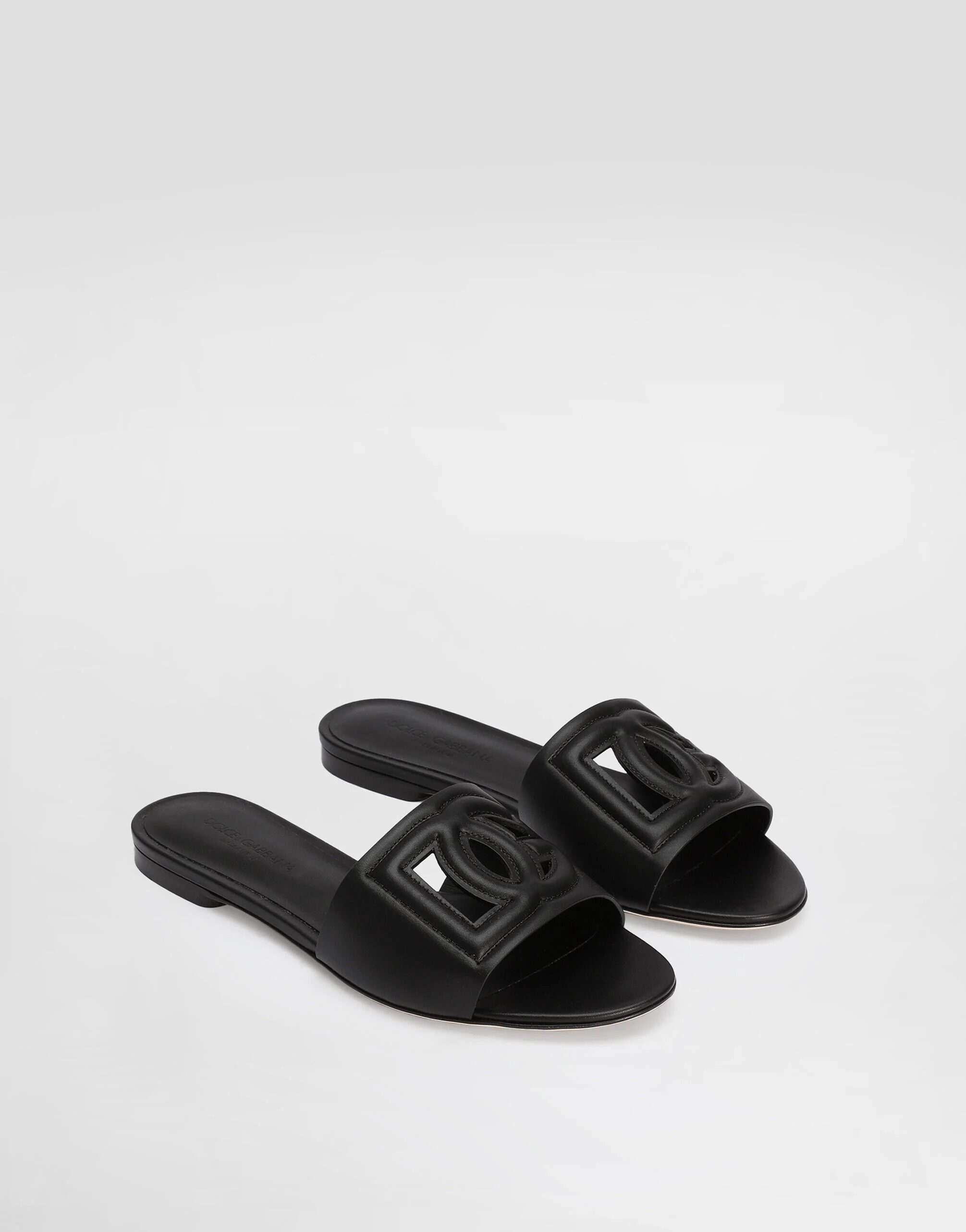 Calfskin Slides With DG Millennials Logo