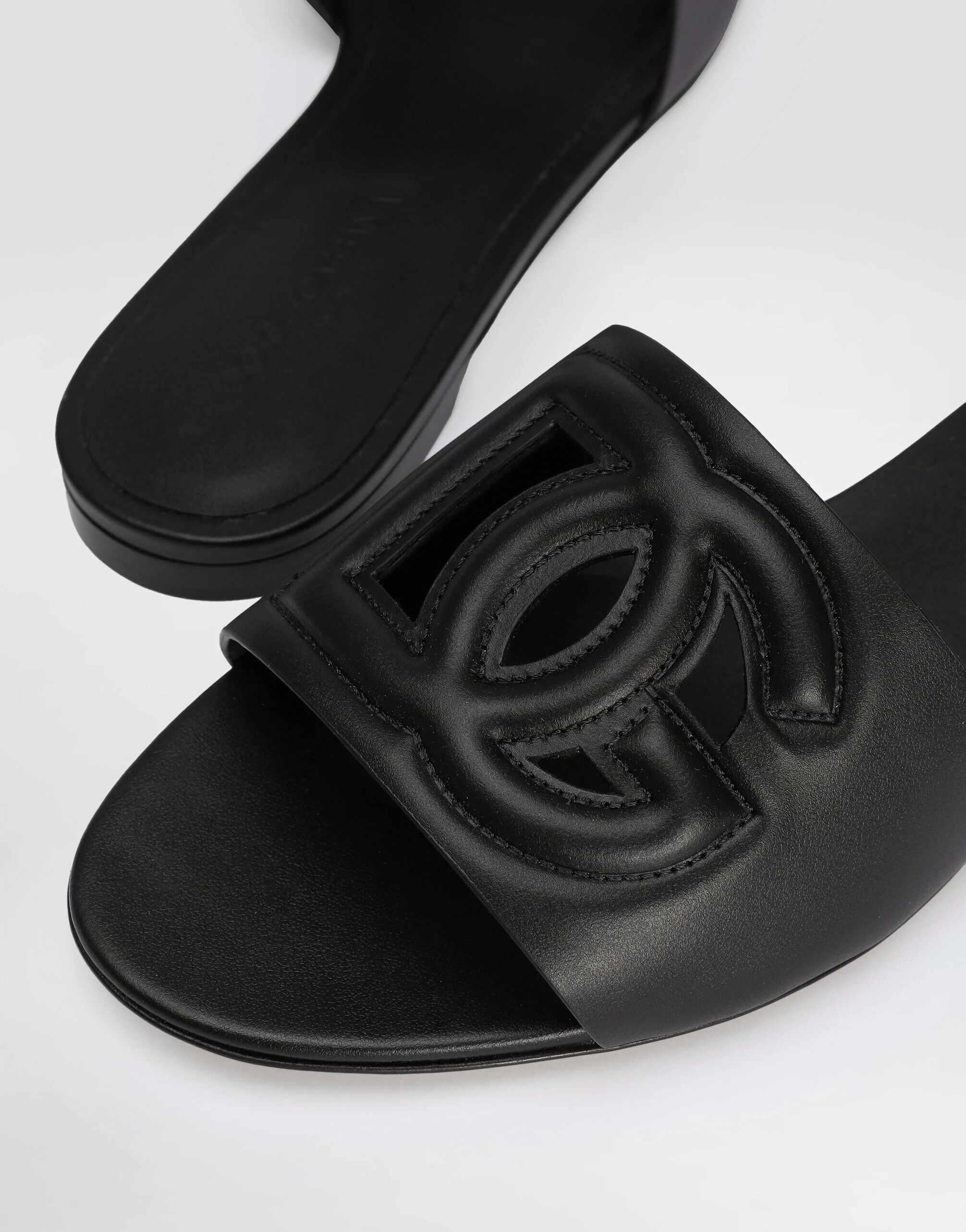 Calfskin Slides With DG Millennials Logo