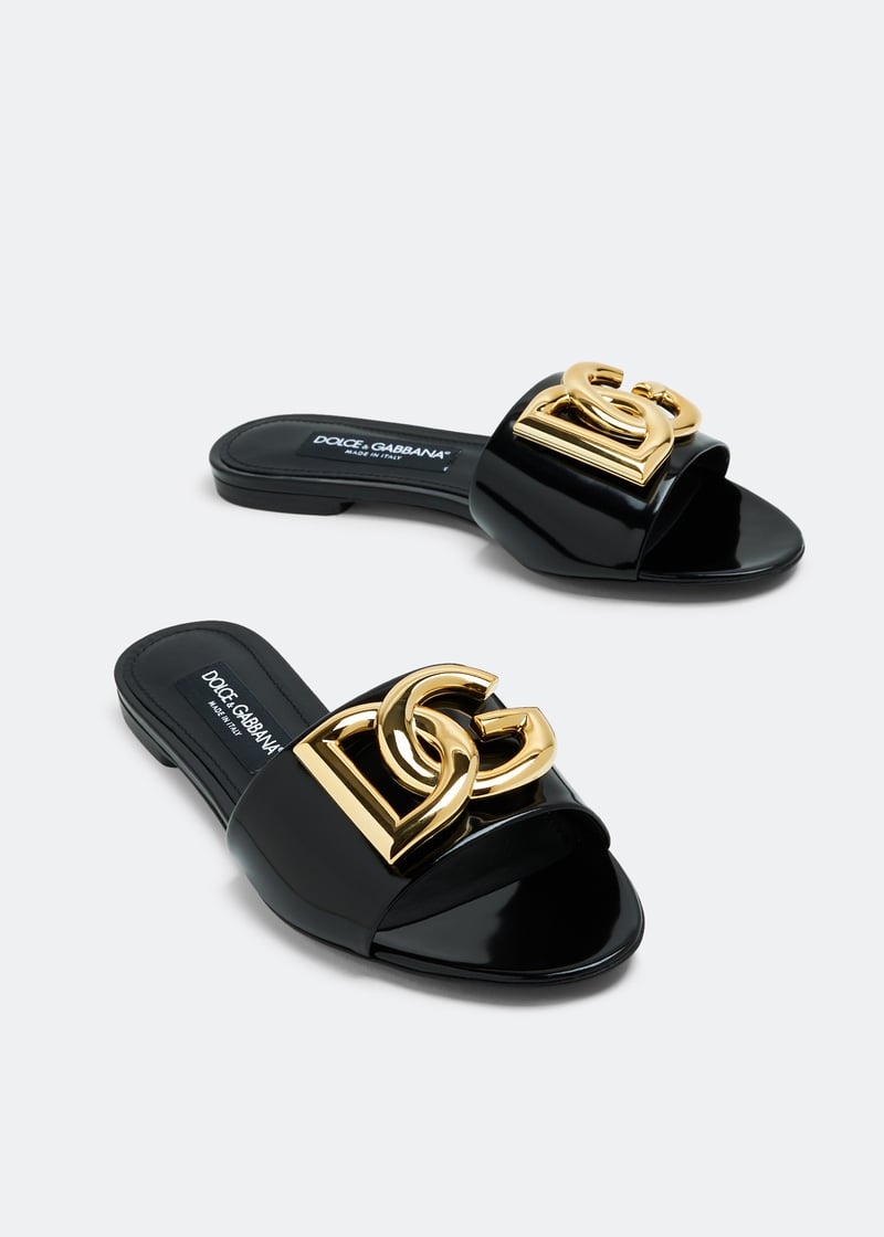 DG logo Sandals-Black