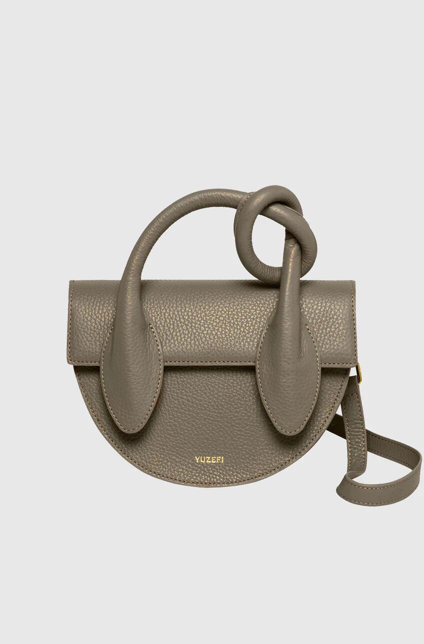 Pretzel - Clay Pebble Grained Leather