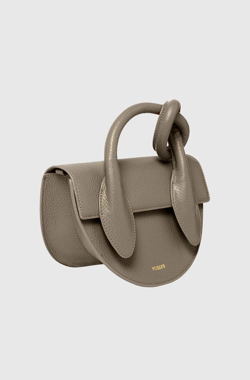 Pretzel - Clay Pebble Grained Leather