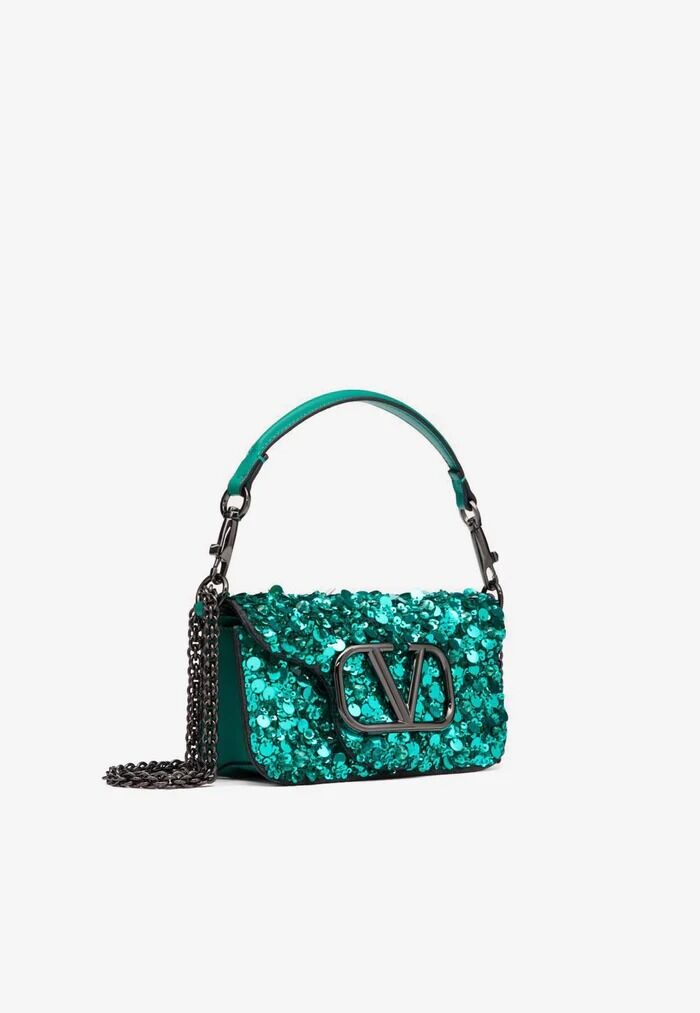 Small Locò Sequined Shoulder Bag