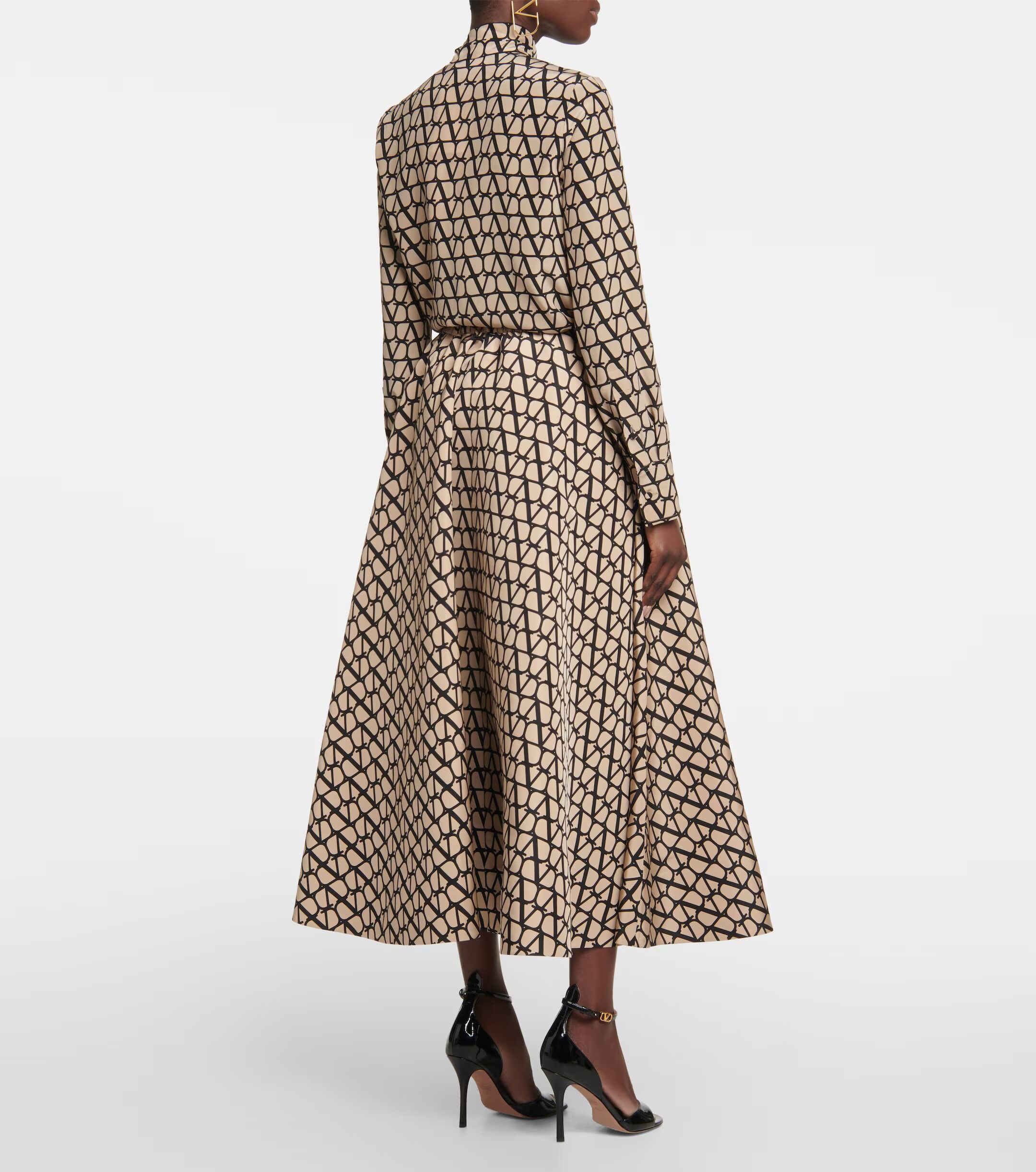 Jupe midi Toile Iconographe en soie thumbnail 3