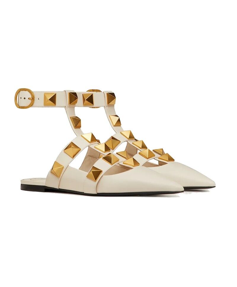 Sandales Spartiates En Cuir Roman Stud