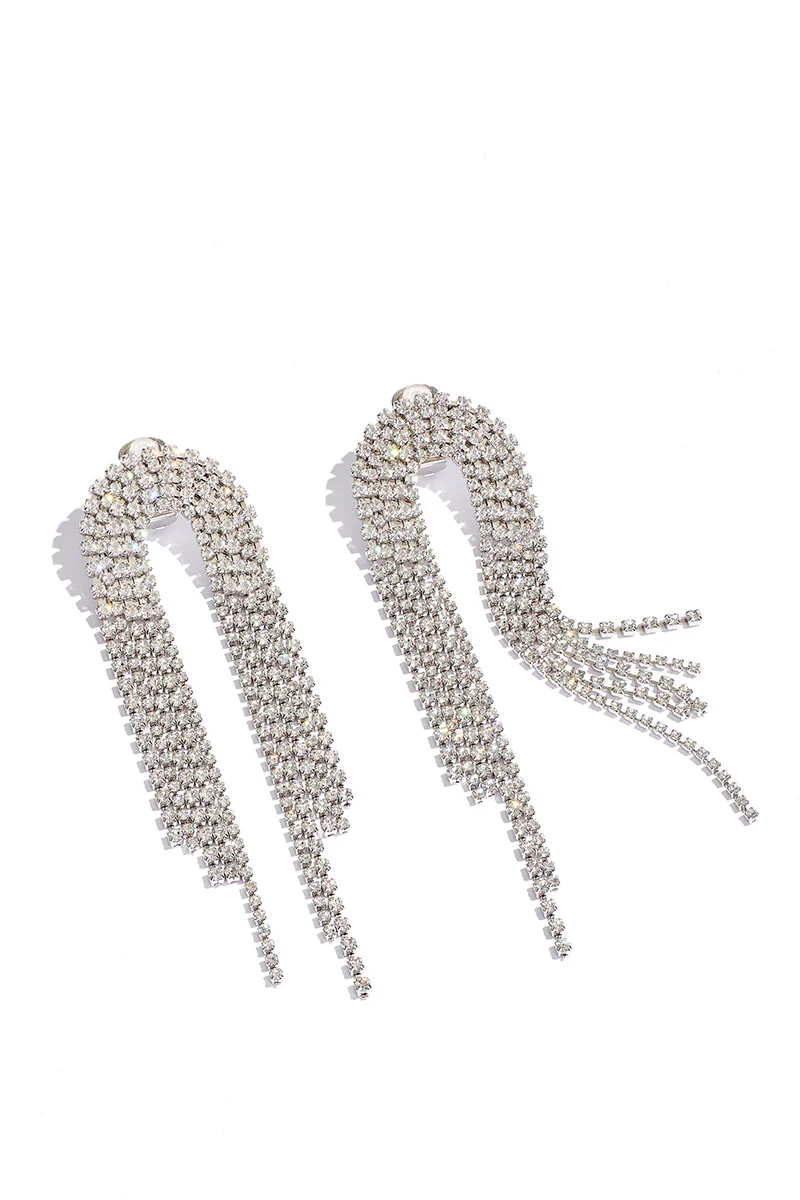 BOUCLES D'OREILLES CASCADE STRASS