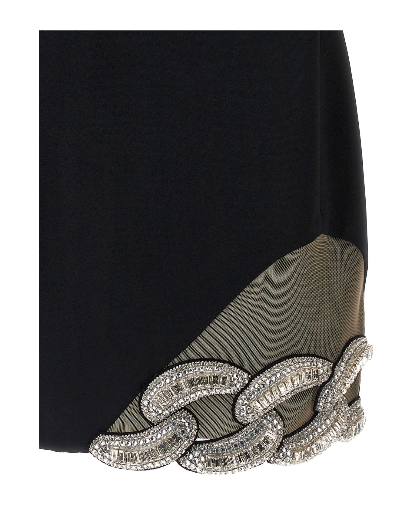 ROBE MINI À OURLET CHAÎNE EN CRISTAL 3D thumbnail 3