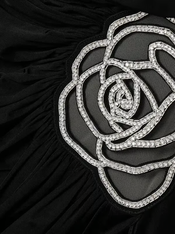 ROBE MINI ASYMÉTRIQUE NOIRE thumbnail 3