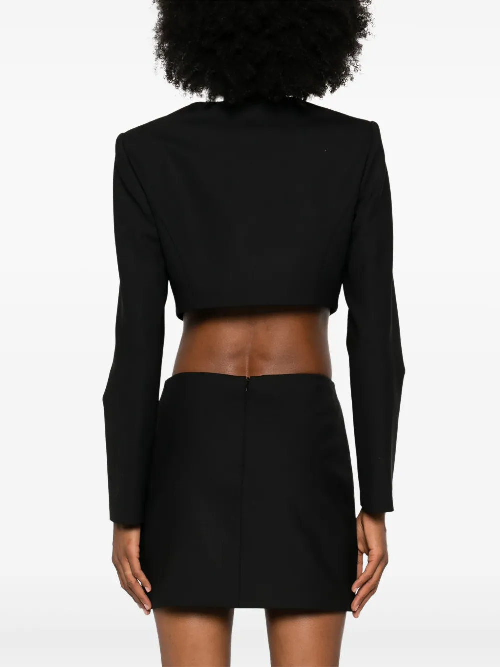 CROPPED JACKET WITH SEA SHELL PIN DEALLING  thumbnail 4