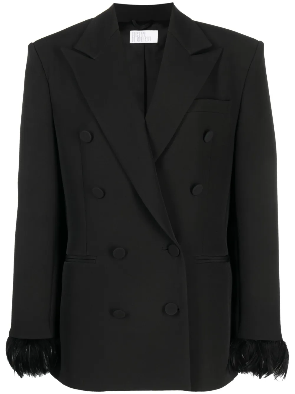 BLAZER À POLGNETS ORNES DE PLUMES 