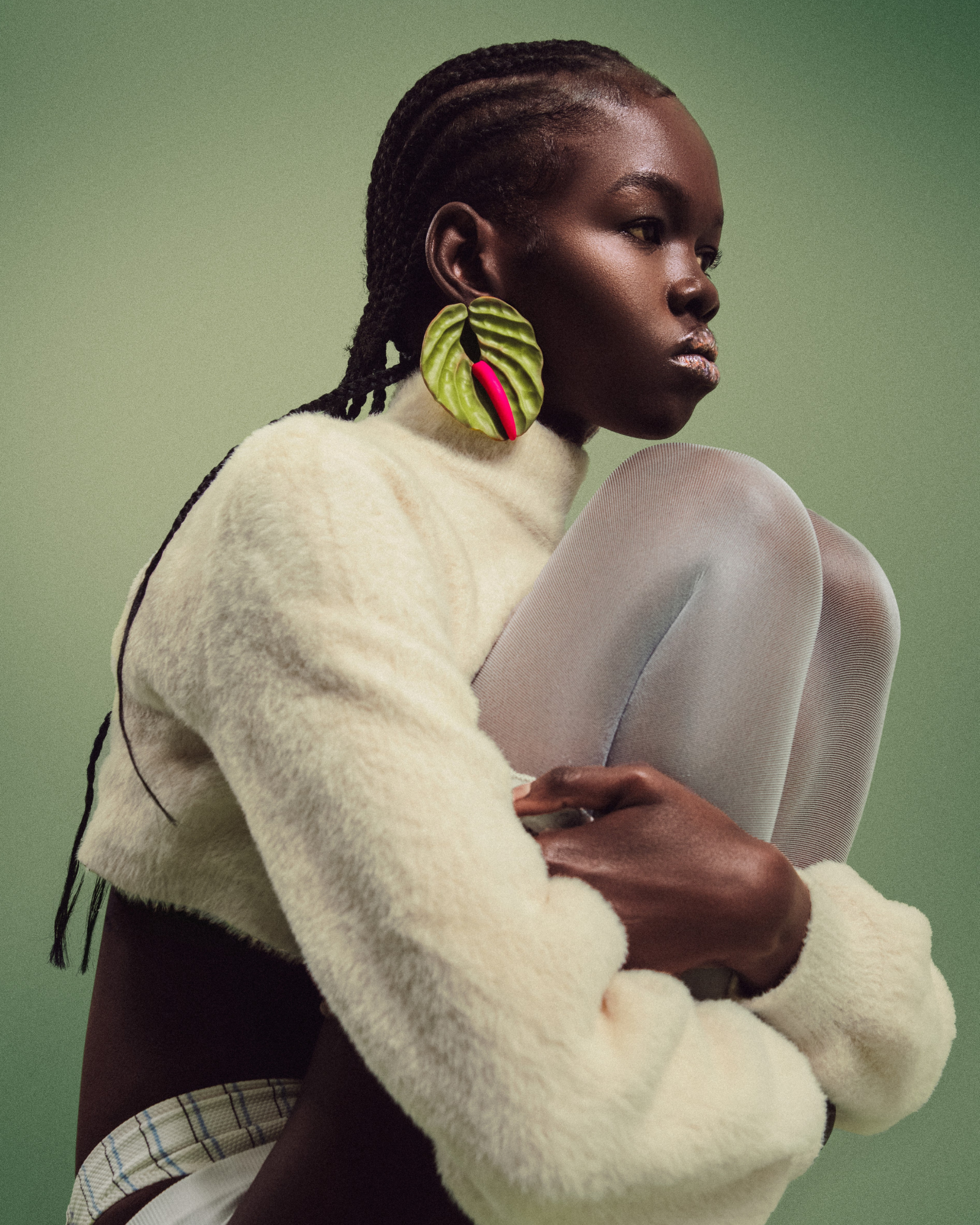 Anthurium -Boucles d’oreilles statement