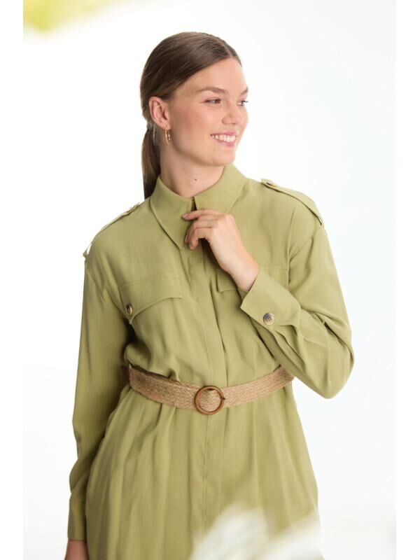 Poche détaillée beige Double Set