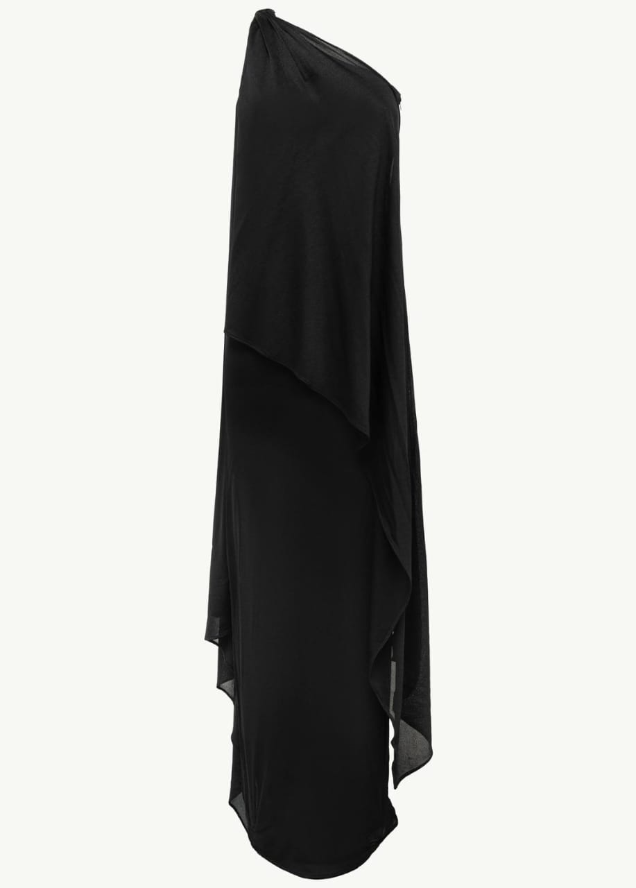 ROBE LONGUE STYLE EMPIRE À UNE ÉPAULE