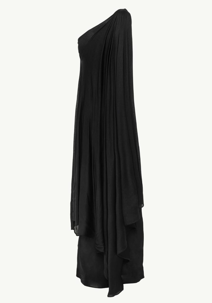 ROBE LONGUE STYLE EMPIRE À UNE ÉPAULE