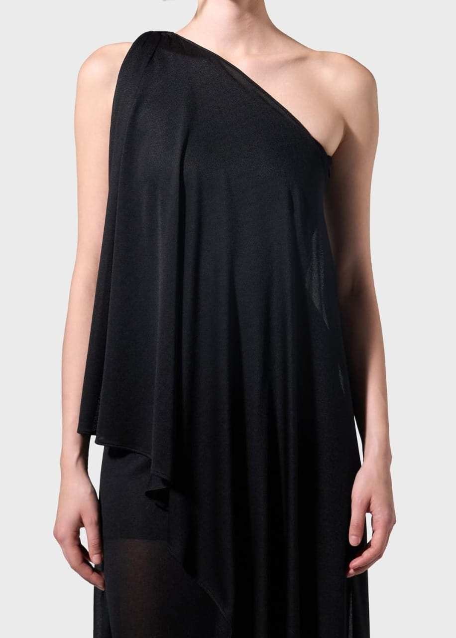 ROBE LONGUE STYLE EMPIRE À UNE ÉPAULE thumbnail 3