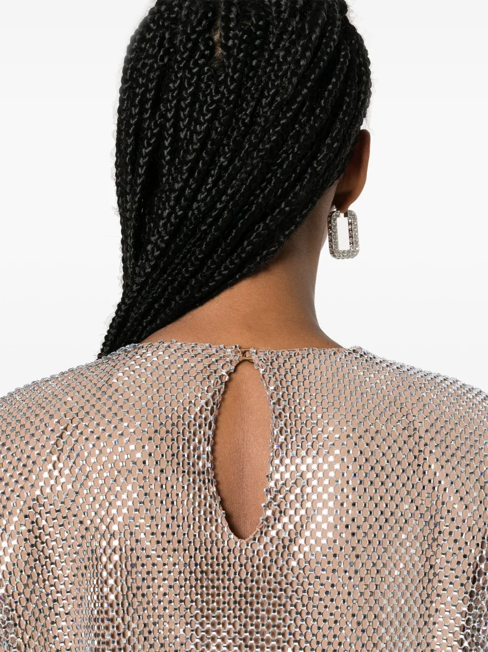 haut en résille à ornements en cristal thumbnail 3