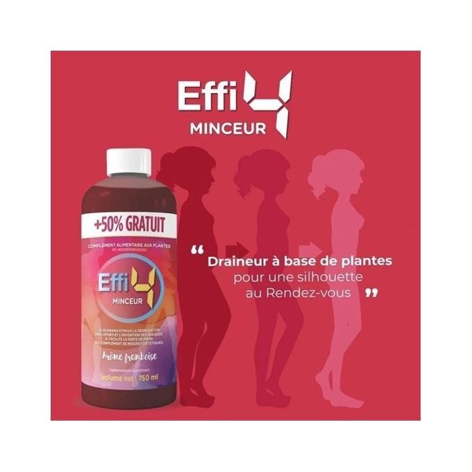 EFFi 4 Minceur, Efficace 4 Jours, Aromes Framboise - 750ml