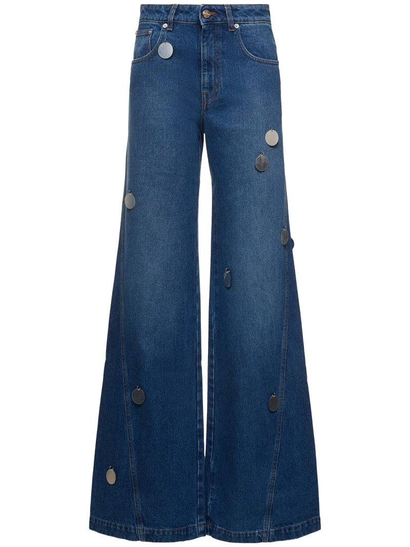 PANTALON EN JEAN PLEXI MIROIRS