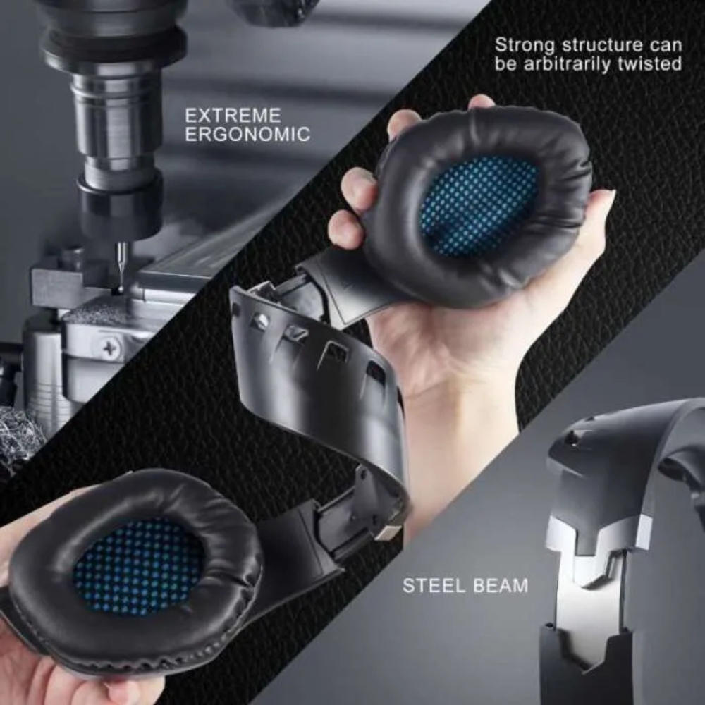 Casque Gamer Pro K1b Pro Professional Gaming Headset Pour Pc, Ps5, Xbox, Mobiles, Tablettes, Ordinateurs Portables thumbnail 3