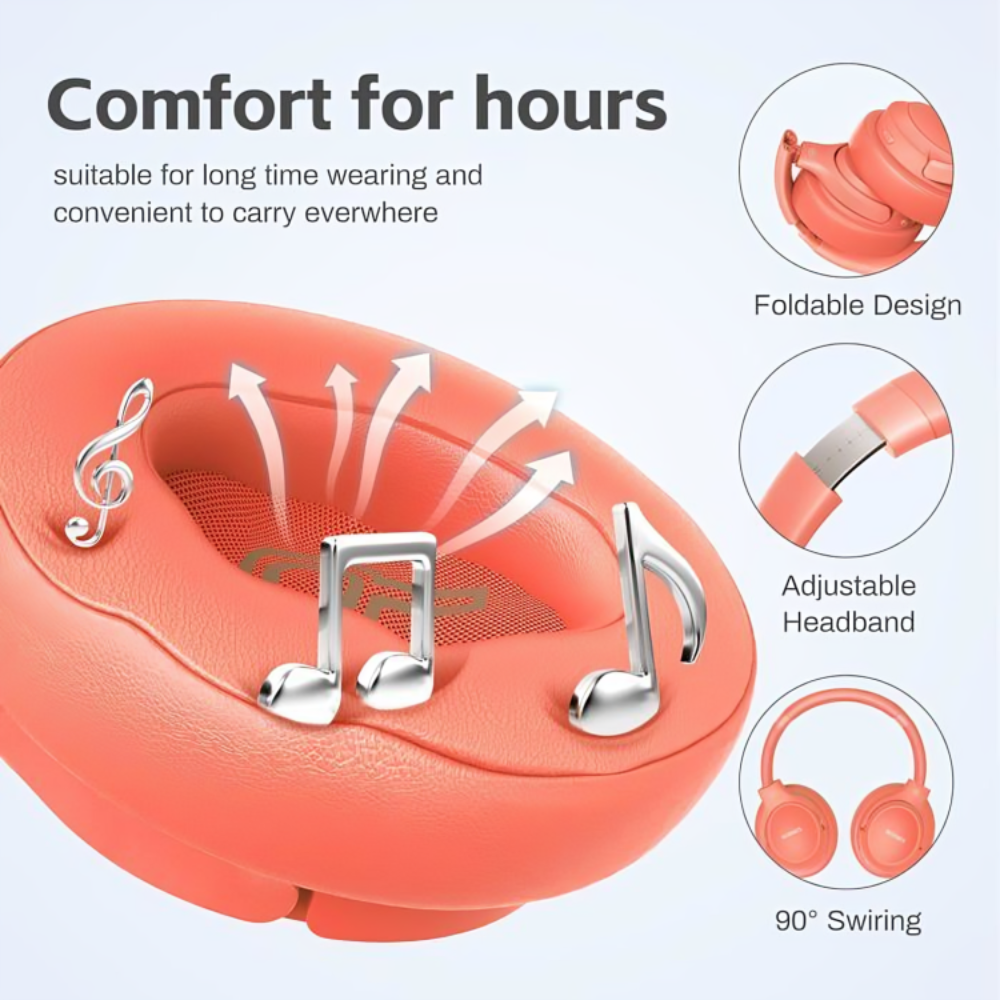 Casque – Bluetooth Sans Fil Rouge thumbnail 3