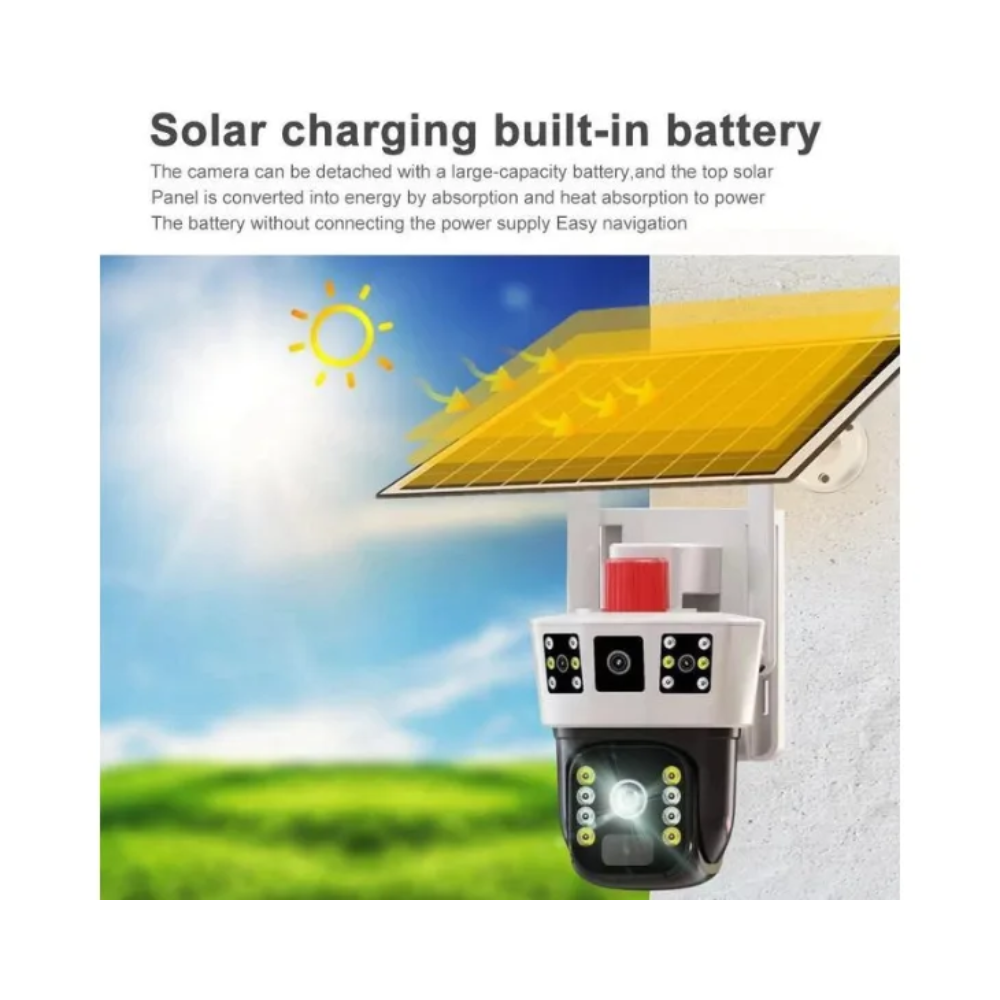 Caméra Solaire 4g Sans Fil 3 Lens 6k 12mp V380 Pro thumbnail 3