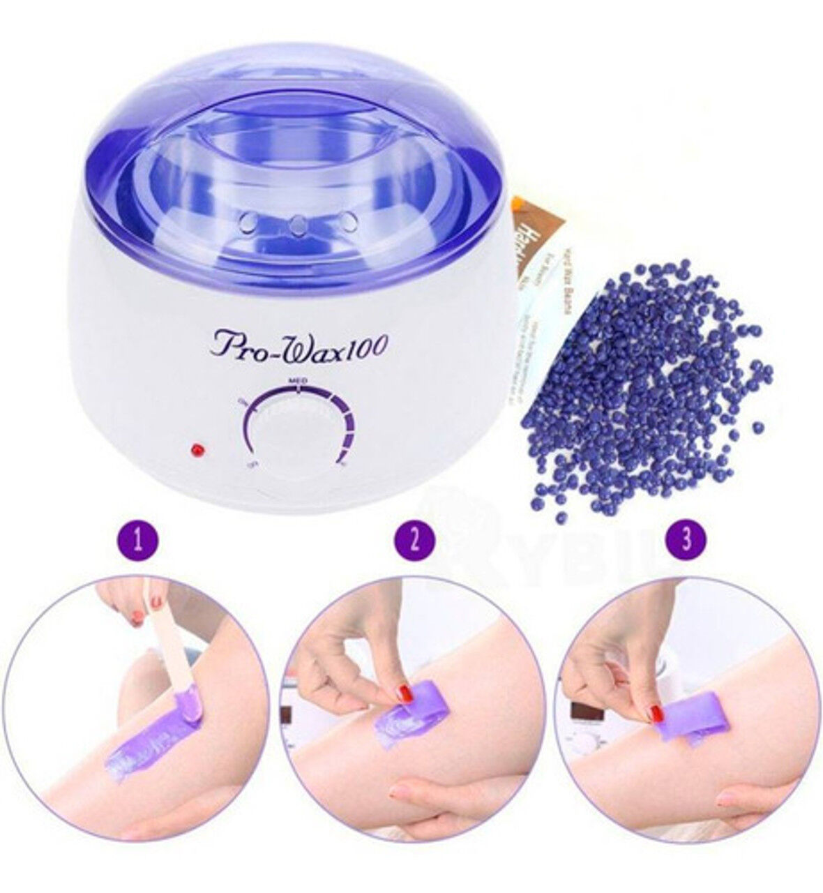 Chauffe-cire Chaude Pro Wax 100 + Cire Dépilatoire 100g Et X10 Spatules Pour Cire Gratuit thumbnail 4